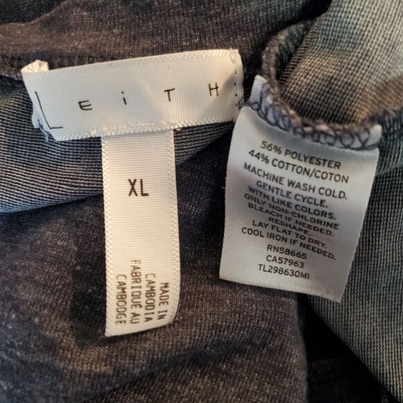 Leith Ruched Heather Gray Sleeveless Tank Bodycon Mini Dress Sz XL - Picture 11 of 12